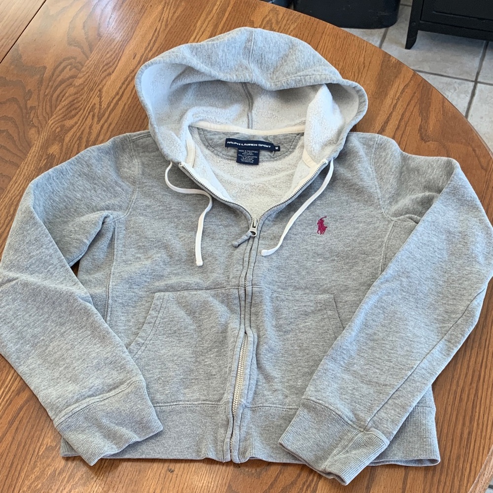 Ralph Lauren Sports Gray Zip-Up Hoodie